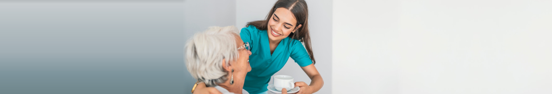 caregiver assisting patient