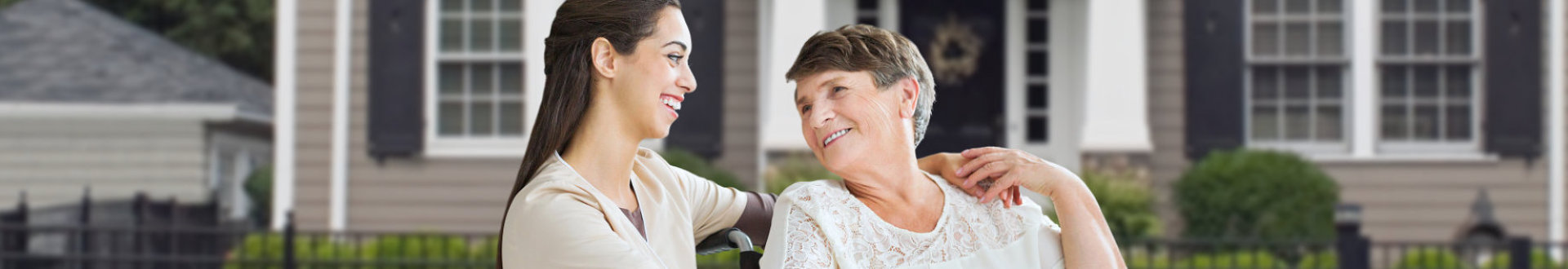 caregiver and patient looking at each other