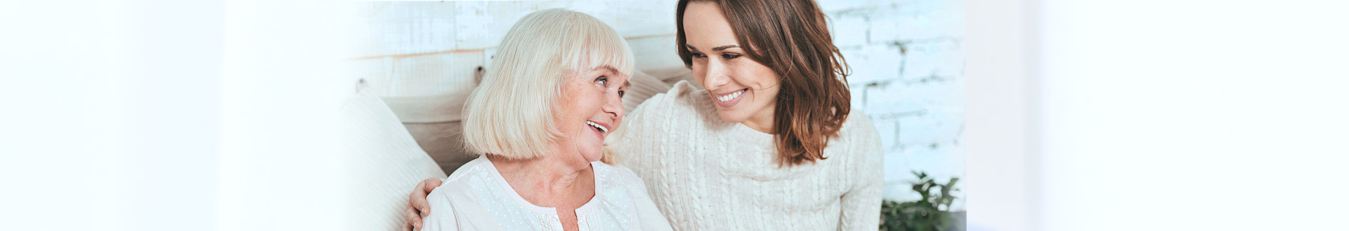 caregiver and patient looking at each other